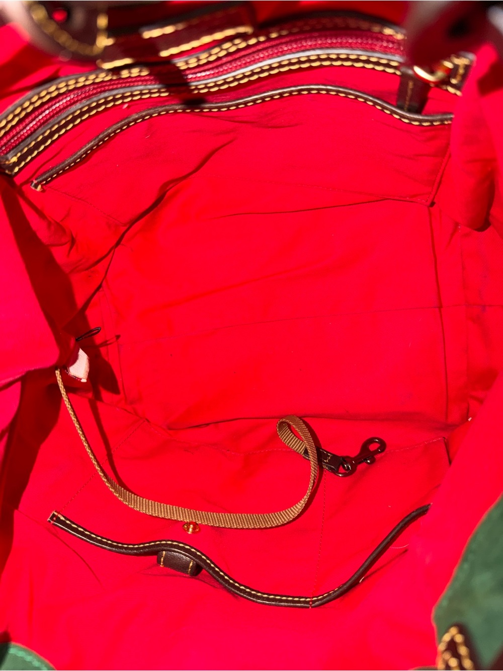 Dooney & Bourke Florentine Buckley Brown Leather Drawstring Satchel with Tassels - Picture 16 of 16